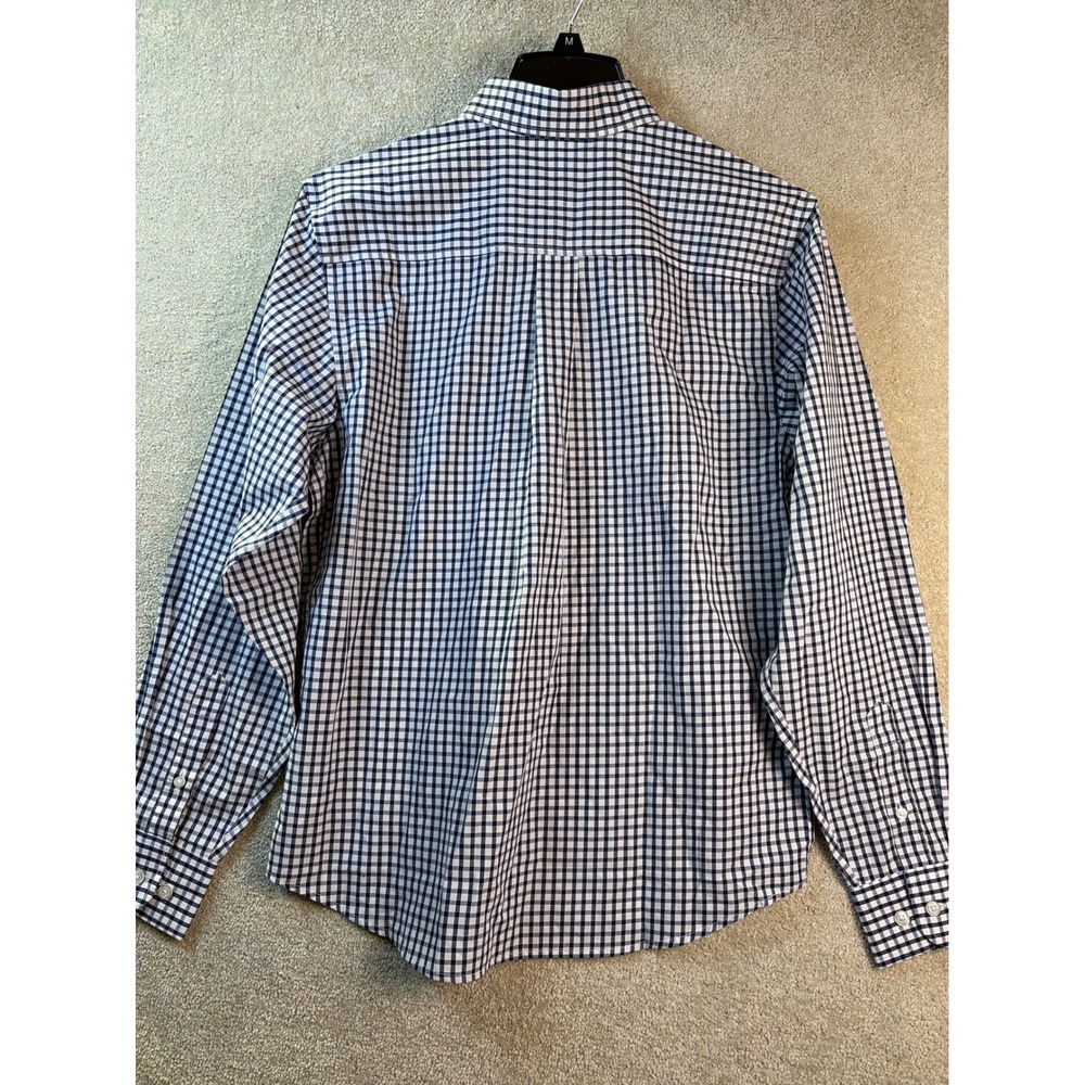 USNA Navy Button Shirt Men's Small Gingham Plaid Blue NCAA Naval Academy NEW - Picture 3 of 8